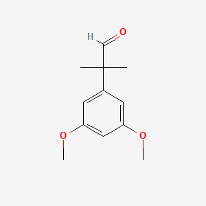 Chemical structure of 2-(3,5-dimethoxyphenyl)-2-methylpropanal