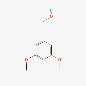 Chemical structure of 2-(3,5-dimethoxyphenyl)-2-methylpropan-1-ol