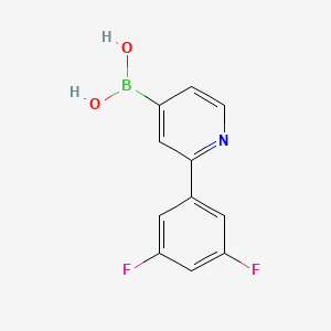 Chemical structure of 2-(3,5-Difluorophenyl)pyridine-4-boronic acid