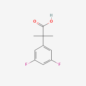 Chemical structure of 2-(3,5-difluorophenyl)-2-methylpropanoic acid