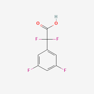 Chemical structure of alpha,alpha,3,5-Tetrafluorobenzeneacetic acid