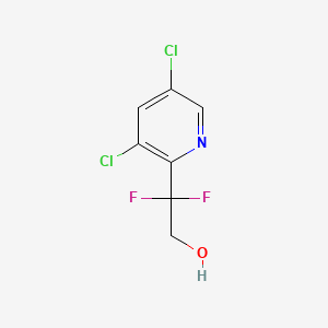 Chemical structure of 2-(3,5-dichloropyridin-2-yl)-2,2-difluoroethan-1-ol