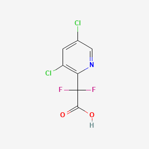 Chemical structure of 2-(3,5-dichloropyridin-2-yl)-2,2-difluoroacetic acid