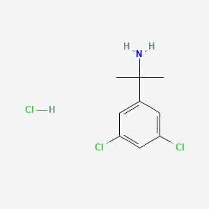 Chemical structure of 2-(3,5-dichlorophenyl)propan-2-amine hydrochloride