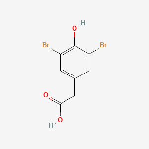 Chemical structure of 2-(3,5-Dibromo-4-hydroxyphenyl)acetic acid