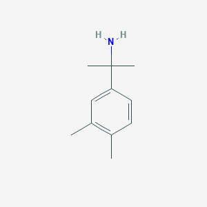 Chemical structure of 2-(3,4-dimethylphenyl)propan-2-amine hydrochloride