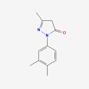 Chemical structure of 2-(3,4-dimethylphenyl)-5-methyl-4H-pyrazol-3-one