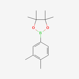Chemical structure of 2-(3,4-Dimethylphenyl)-4,4,5,5-tetramethyl-1,3,2-dioxaborolane
