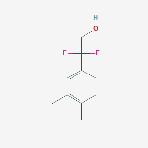 Chemical structure of 2-(3,4-dimethylphenyl)-2,2-difluoroethan-1-ol