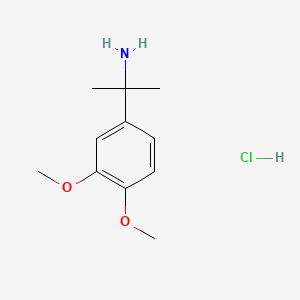 Chemical structure of 2-(3,4-dimethoxyphenyl)propan-2-amine hydrochloride