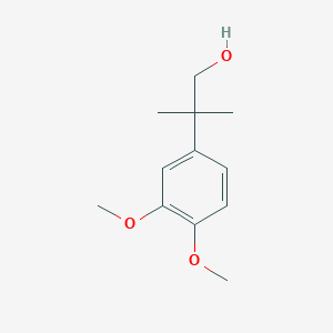 Chemical structure of 2-(3,4-dimethoxyphenyl)-2-methylpropan-1-ol