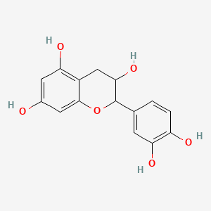 Chemical structure of 2-(3,4-Dihydroxyphenyl)chroman-3,5,7-triol