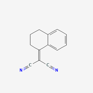 Chemical structure of 2-(3,4-Dihydronaphthalen-1(2H)-ylidene)malononitrile