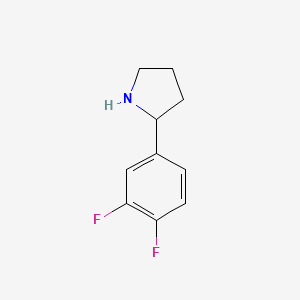 Chemical structure of 2-(3,4-Difluorophenyl)pyrrolidine