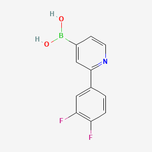 Chemical structure of 2-(3,4-Difluorophenyl)pyridine-4-boronic acid