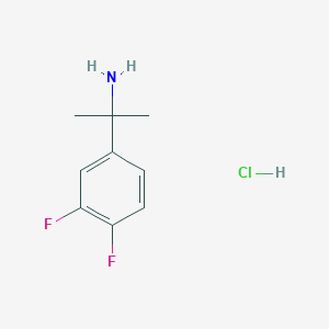 Chemical structure of 2-(3,4-difluorophenyl)propan-2-amine hydrochloride