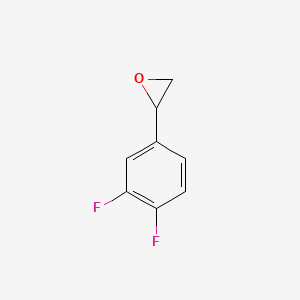 Chemical structure of 2-(3,4-Difluorophenyl)oxirane