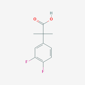 Chemical structure of 2-(3,4-difluorophenyl)-2-methylpropanoic acid