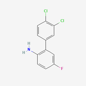 Chemical structure of 2-(3,4-Dichlorophenyl)-4-fluoroaniline