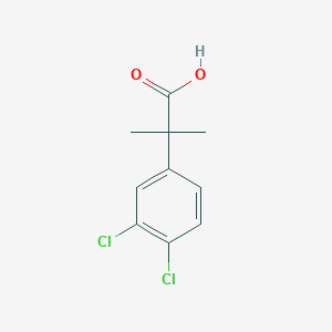Chemical structure of 2-(3,4-dichlorophenyl)-2-methylpropanoic acid