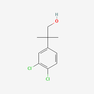 Chemical structure of 2-(3,4-dichlorophenyl)-2-methylpropan-1-ol