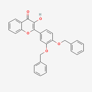 Chemical structure of 2-(3,4-Bis(benzyloxy)phenyl)-3-hydroxy-4H-chromen-4-one