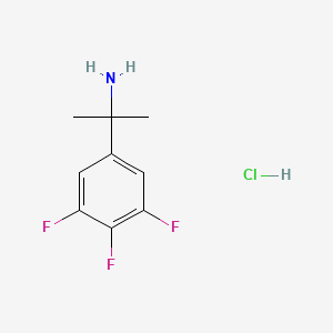 Chemical structure of 2-(3,4,5-trifluorophenyl)propan-2-amine hydrochloride