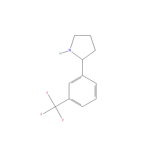Chemical structure of 2-(3-(Trifluoromethyl)phenyl)pyrrolidine