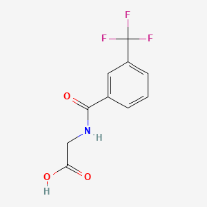 Chemical structure of 2-(3-(Trifluoromethyl)benzamido)acetic acid