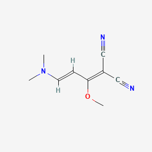 Chemical structure of 2-(3-(Dimethylamino)-1-methoxyallylidene)malononitrile