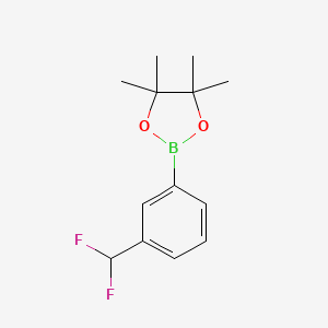 Chemical structure of 2-(3-(Difluoromethyl)phenyl)-4,4,5,5-tetramethyl-1,3,2-dioxaborolane