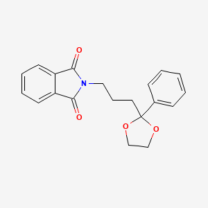 Chemical structure of 2-[3-(2-Phenyl-1,3-dioxolan-2-yl)propyl]isoindole-1,3-dione