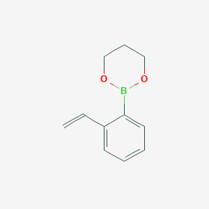 Chemical structure of 2-(2-vinylphenyl)-1,3,2-dioxaborinane