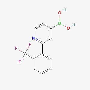 Chemical structure of 2-(2-Trifluoromethylphenyl)pyridine-4-boronic acid