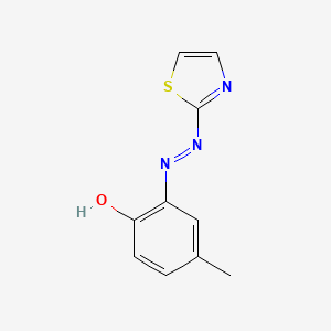 Chemical structure of 2-(2-Thiazolylazo)-p-cresol