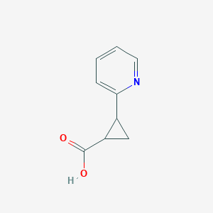 Chemical structure of 2-(2-Pyridyl)cyclopropanecarboxylic Acid