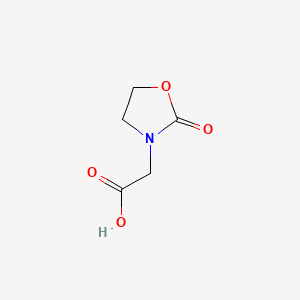 Chemical structure of (2-Oxo-1,3-oxazolidin-3-yl)acetic acid