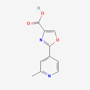 Chemical structure of 2-(2-Methylpyridin-4-yl)-1,3-oxazole-4-carboxylic acid