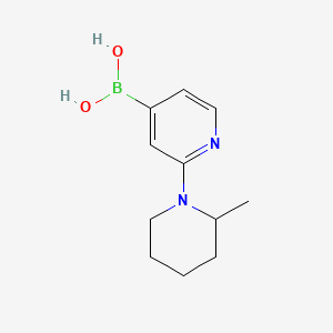 Chemical structure of 2-(2-Methylpiperidin-1-yl)pyridine-4-boronic acid