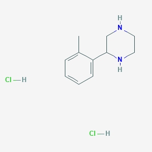 Chemical structure of 2-(2-Methylphenyl)piperazine dihydrochloride