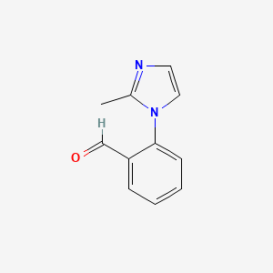 Chemical structure of 2-(2-Methyl-1H-imidazol-1-yl)benzaldehyde