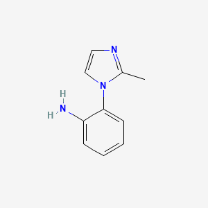 Chemical structure of 2-(2-Methyl-1H-imidazol-1-yl)aniline