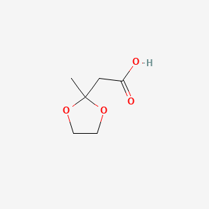 Chemical structure of 2-(2-Methyl-1,3-dioxolan-2-yl)acetic acid