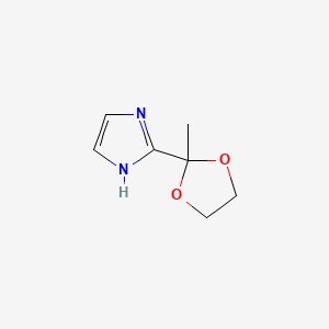 Chemical structure of 2-(2-Methyl-1,3-dioxolan-2-yl)-1H-iMidazole