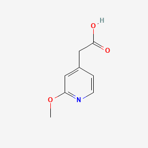 Chemical structure of 2-(2-Methoxypyridin-4-yl)acetic acid