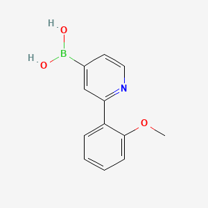 Chemical structure of 2-(2-Methoxyphenyl)pyridine-4-boronic acid