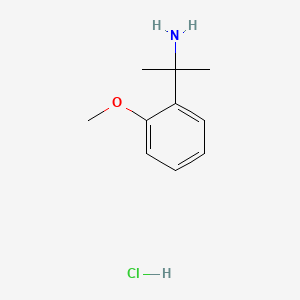 Chemical structure of 2-(2-methoxyphenyl)propan-2-amine hydrochloride