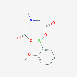 Chemical structure of 2-(2-Methoxyphenyl)-6-methyl-1,3,6,2-dioxazaborocane-4,8-dione