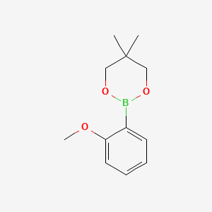 Chemical structure of 2-(2-Methoxyphenyl)-5,5-dimethyl-1,3,2-dioxaborinane
