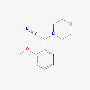 Chemical structure of 2-(2-Methoxyphenyl)-2-morpholinoacetonitrile